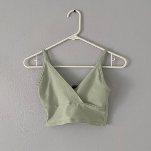 brandy melville light green amara tank